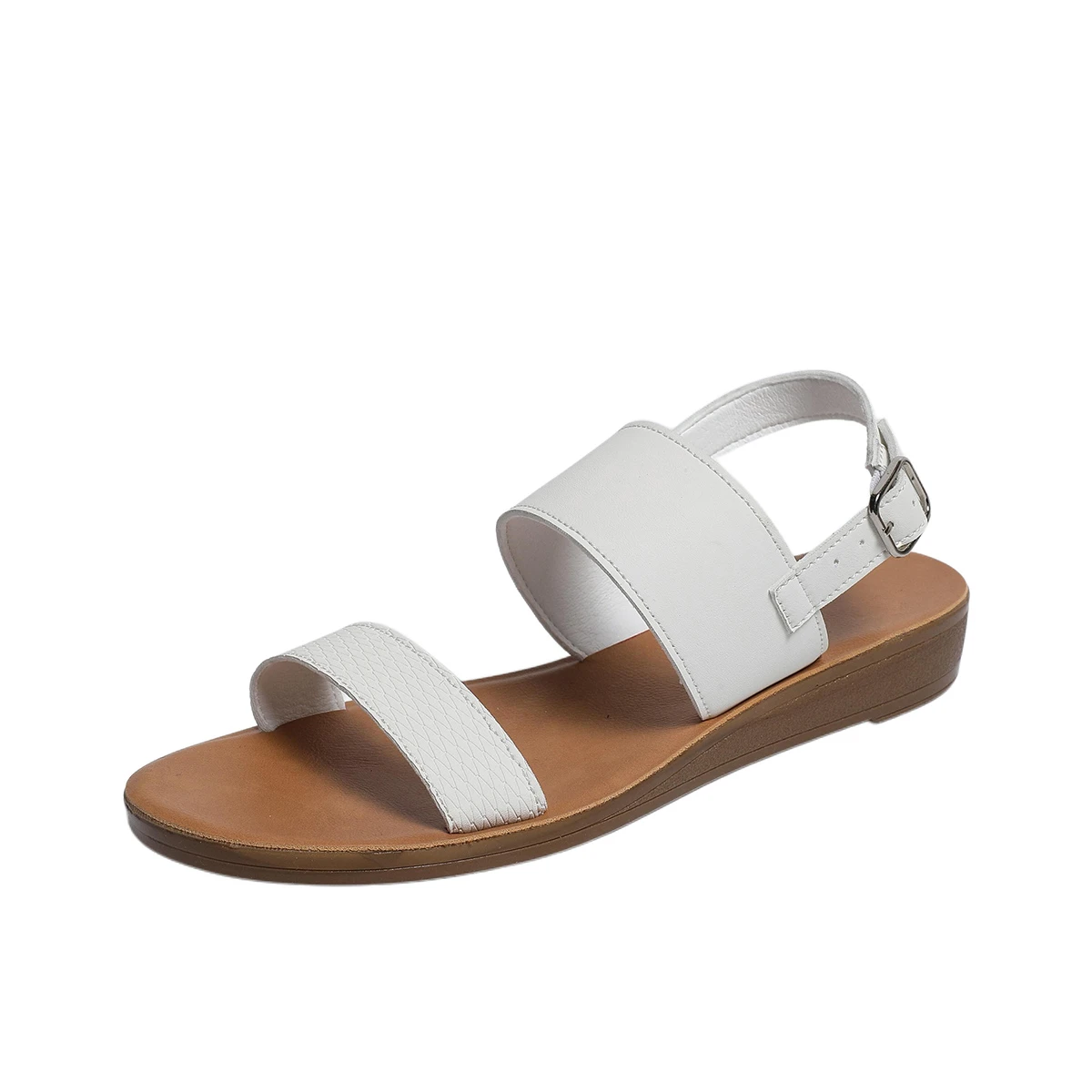 Modische, heiß begehrte, sexy, elegante, bequeme und lässige Strand-Sandalen, Sommer-Bestseller, offene Zehenpartie, runde Zehenkappe, flache Sandalen – Detail 9