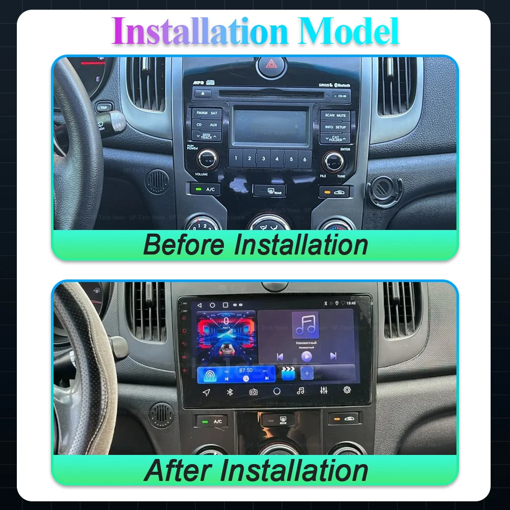 For KIA Forte Cerato 2008-2014 Car Stereo Radio Multimedia Video Player GPS RDS Carplay Android Auto 2 Din IPS Screen Head Unit