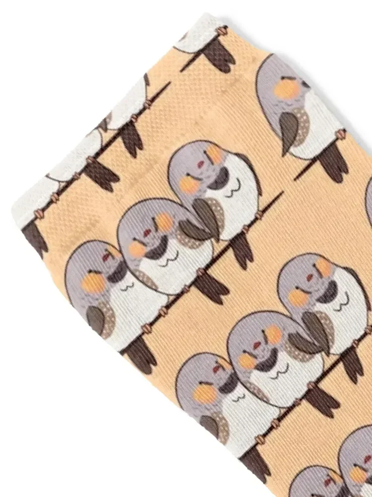 Zebra finch - cute little 3 zebra finch birds friends Socks warm winter funny gifts halloween Socks Man Women's