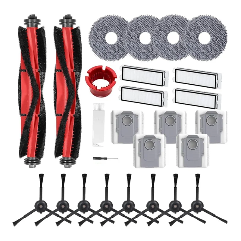 

ABBK-Cleaning Robot Cleaning Kit For Roborock Q Revo Accessory Kit, Including Main Brush,Mop Pad,Side Brush,Filter Hepa, Etc.