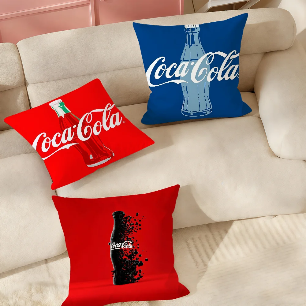 Kissenbezug mit modischem C-Coca-C-Cola-Aufdruck, geeignet für Schlafzimmer, Wohnzimmer, Autos, Heimdekoration