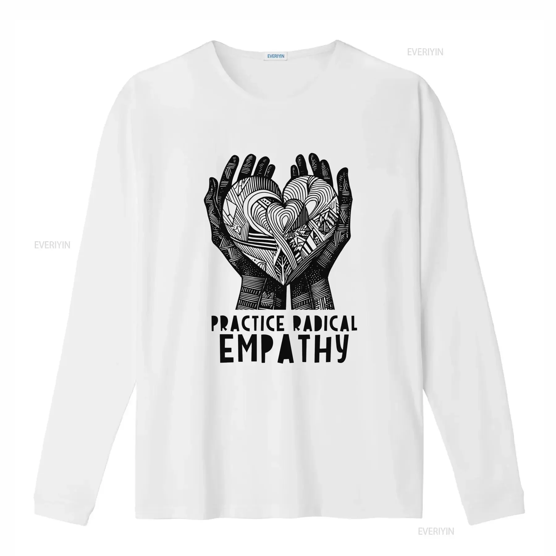 Practice Radical Empathy T shirt Empath Quote Kindness Love Mindset Lino Style vintage Washed Stylish Top For Everyday Wear