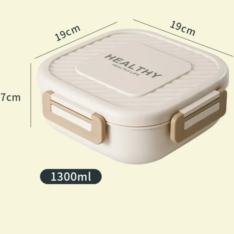 1300ml Portable Lunch Box Camping Picnic Bento Boxes with Tableware for Kids School Office Leakproof Food Storage Container