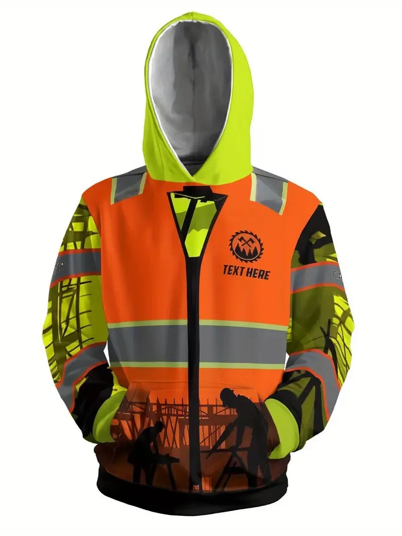 Excavator Worker Operator 3D Print Hoodies Men's Women Hooded Sweatshirts Streetwear Pullover Harajuku Y2k Coat Top Man Clothing