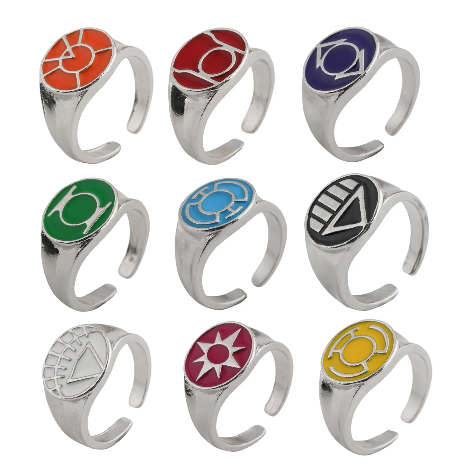 Hot Anime Ring Green Lantern Black Lantern Ring Harold Jordan Movie Merch Fashionable Cosplay Accessories Men Jewelry Gift