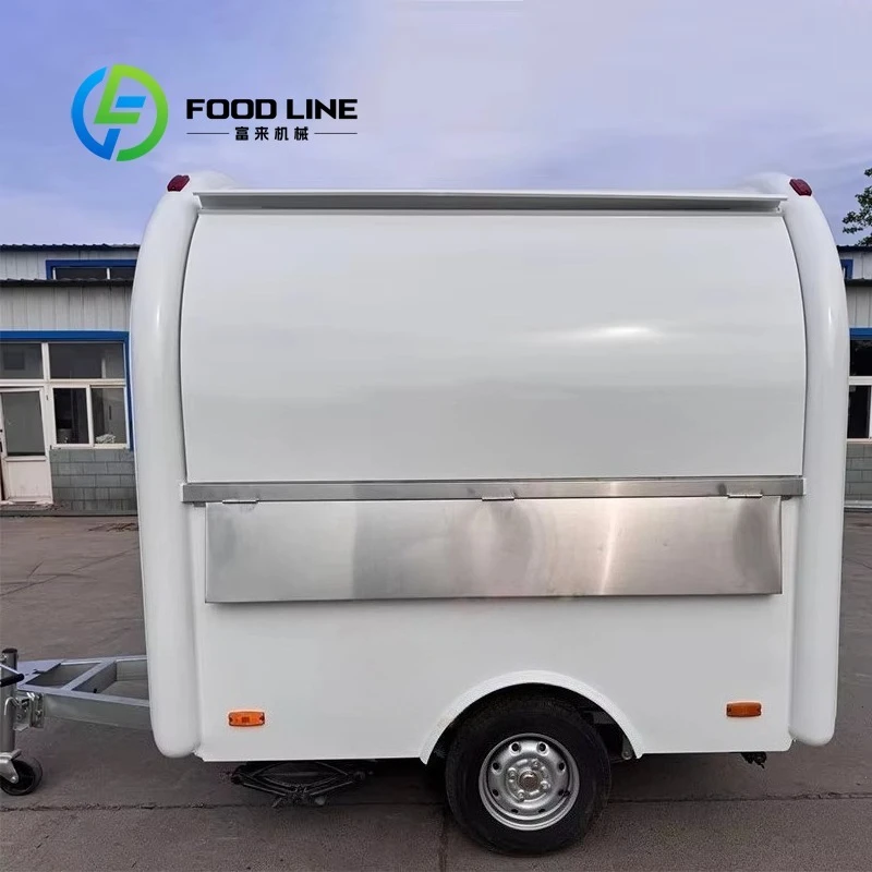 

Custom Fiberglass Food Trailer with Combo Range Broiler Deep Fryer Mobile Hotdog Shop for Outdoor Events