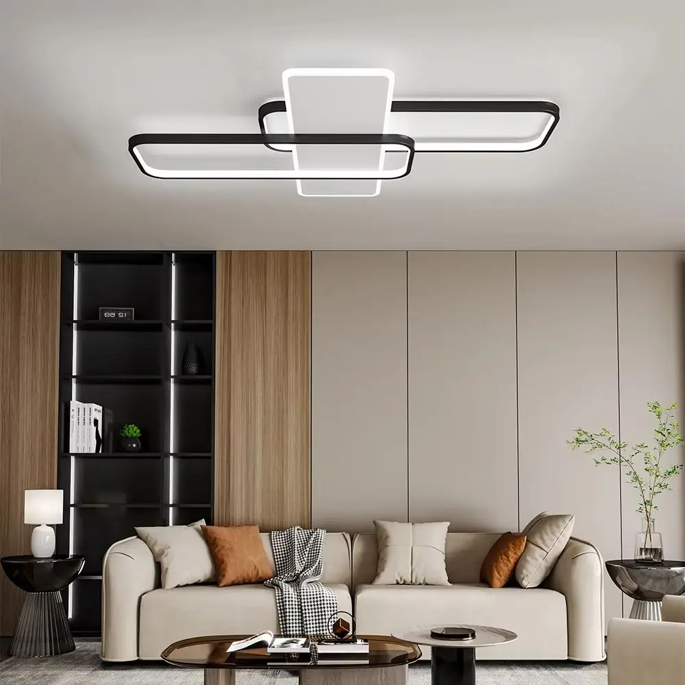 Rectangular LED Modern Ceiling Light White Light Large 110x70