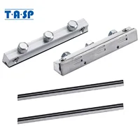 Abrazaderas de soporte de hoja cepilladora TASP de 82mm y juego de cuchillos HSS de 82x5,5x1,2mm para cepilladora eléctrica de mano