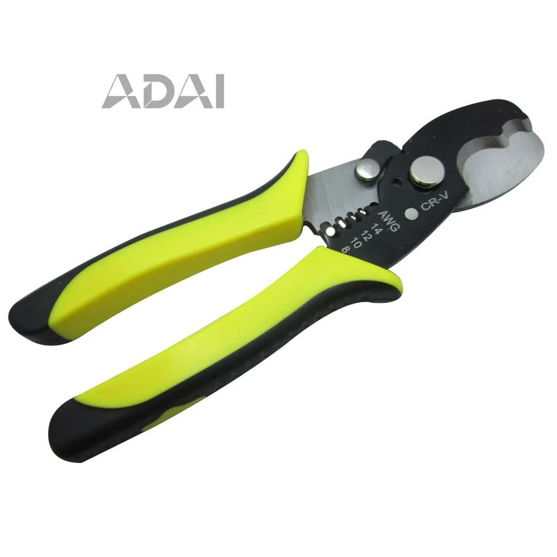 Pelacables semiautomático para electricista, alicates diagonales tipo pico de pato, pelacables multifunción para crimpado de redes
