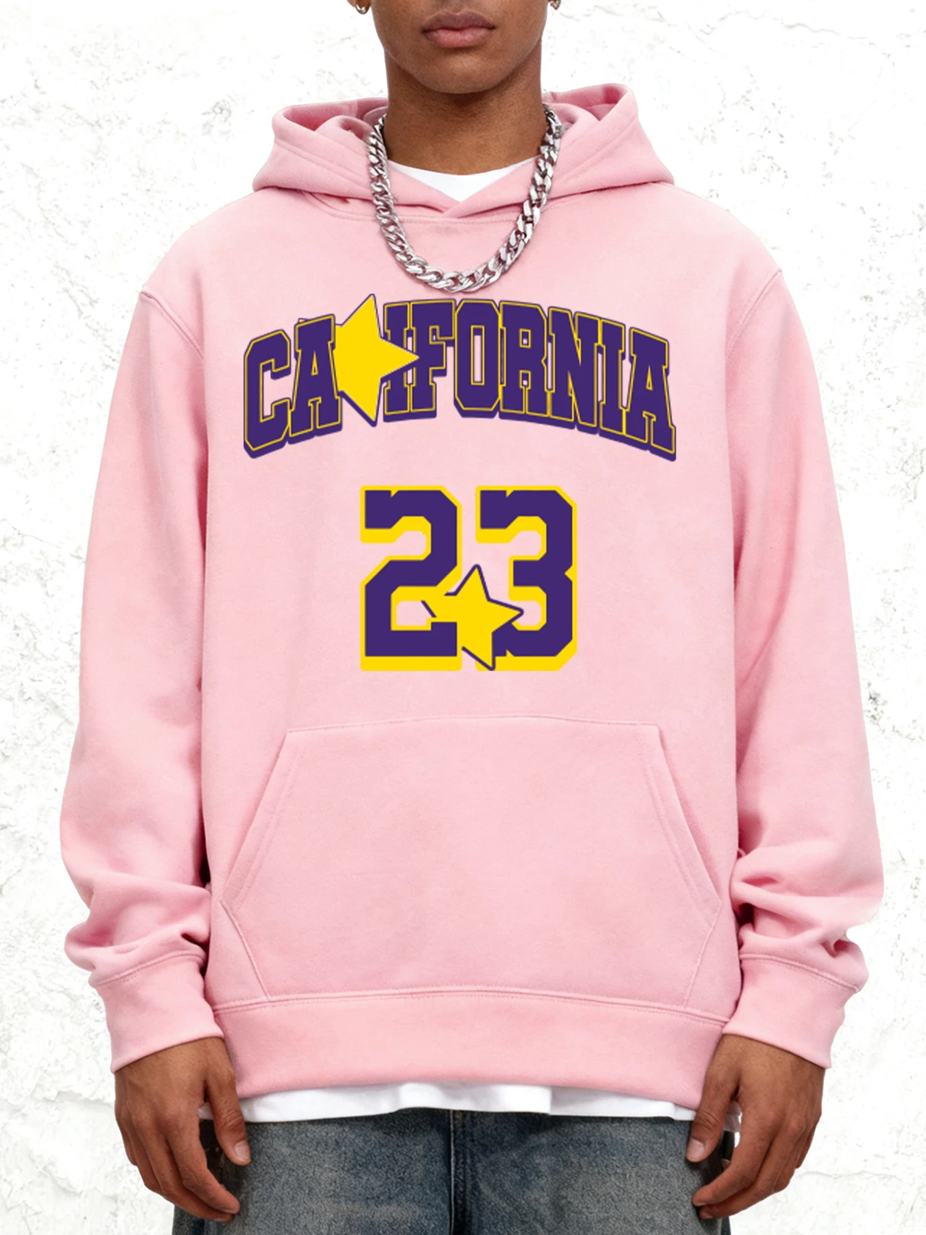 كاليفورنيا ستار 23 طباعة هودي الرجال الهيب هوب الصوف هوديس ملابس عصرية فضفاضة للجنسين خمر جيب رياضية #1