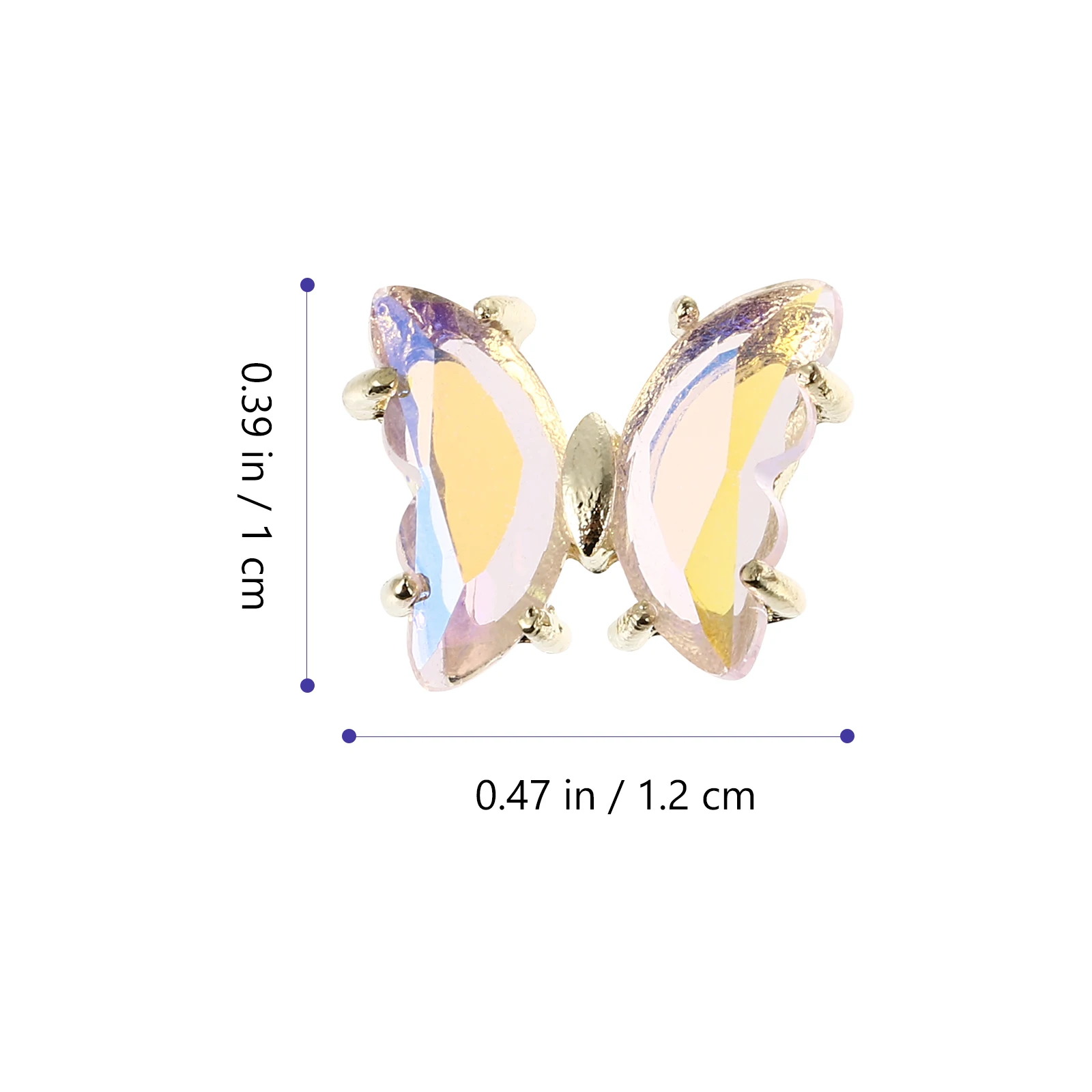 

40pcs 3D Nail Accessories Zircon Butterflies naments Decorative Manicure Charms DIY Nail Art Craft Decor Durability Creativity