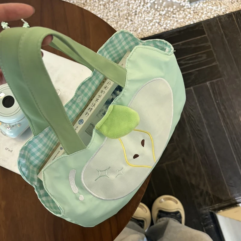 Rote Apfel-Handtasche Kreative Niedliche Cord-Umhängetasche Stilvolle Ausflugstasche aus Canvas mit Apfel-Anhänger Lässige Vielseitige Schultertasche – Detail 12