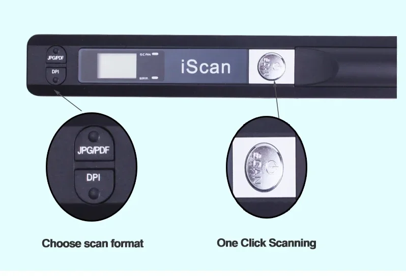 Portable New Creative Handheld Mobile A4 Document Scanner 900 DPI USB 2.0 LCD Display Support JPG / PDF Format S01