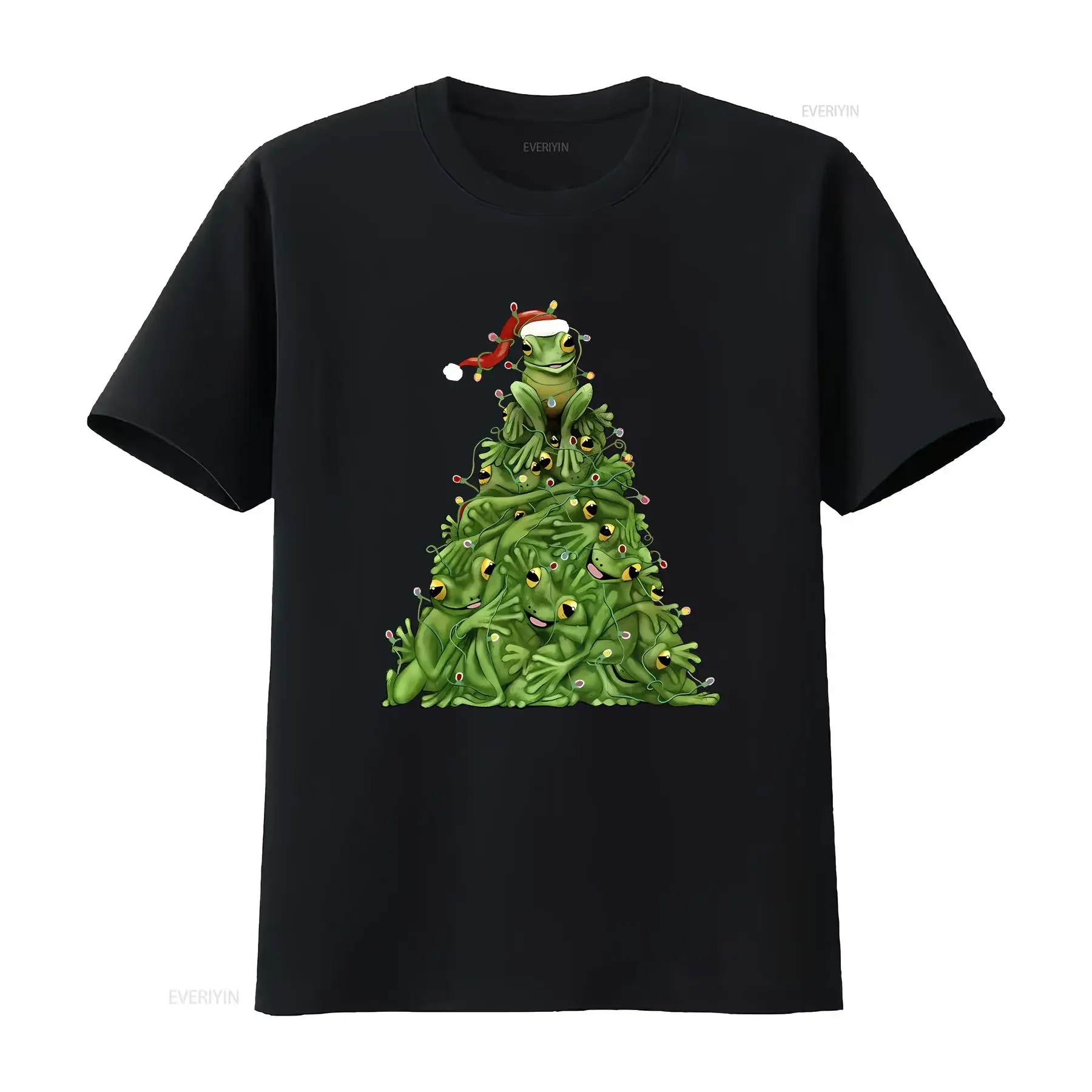 

Vtg Frog Stack Tree, Рождественская футболка с изображением природы, 2003, мужская футболка с большими огнями, винтажная винтажная стираная уличная одежда для мужчин