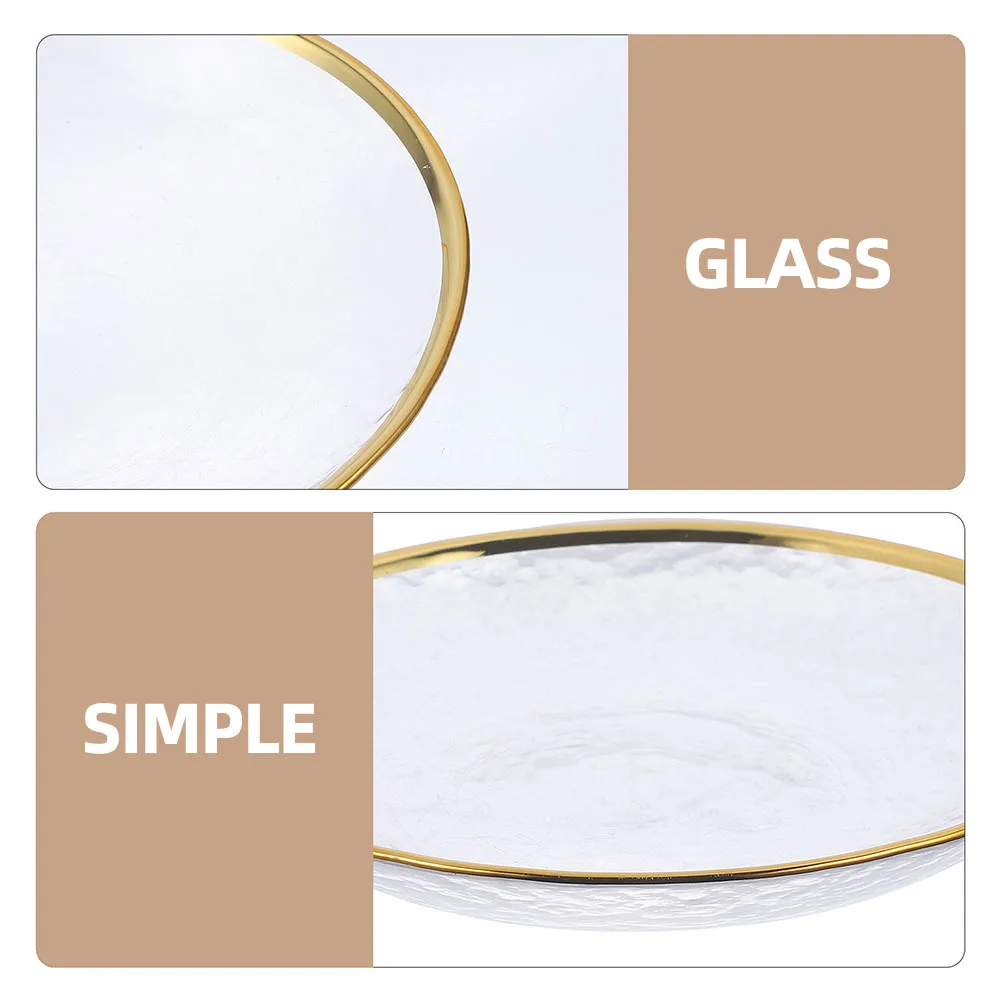 

Glass Salad Plate Japanese Style Large Capacity Easy Clean Multi-Function Food Serving Plate Home Breakfast Plates