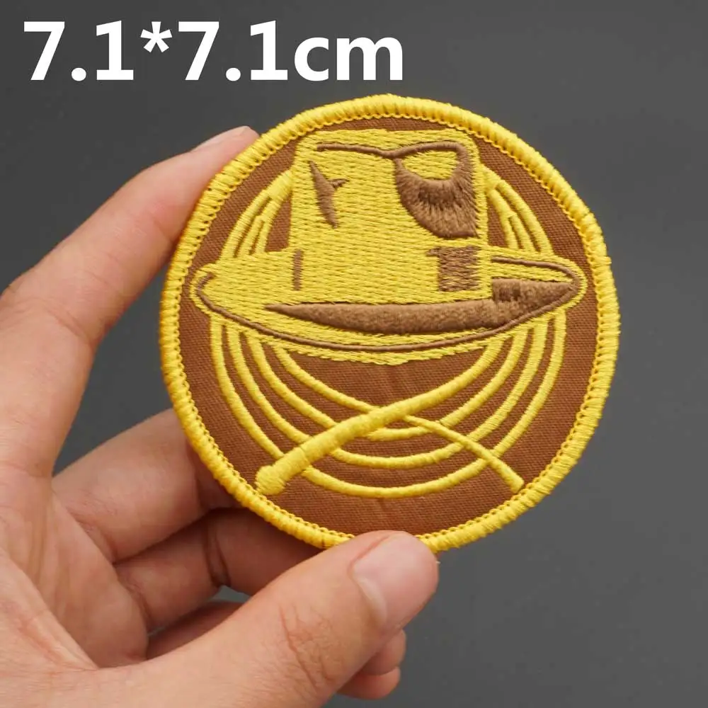 Poker Embroidery Punk Patches Merrow Border Hook&Loop Back Badge for Clothes Hat Accessories