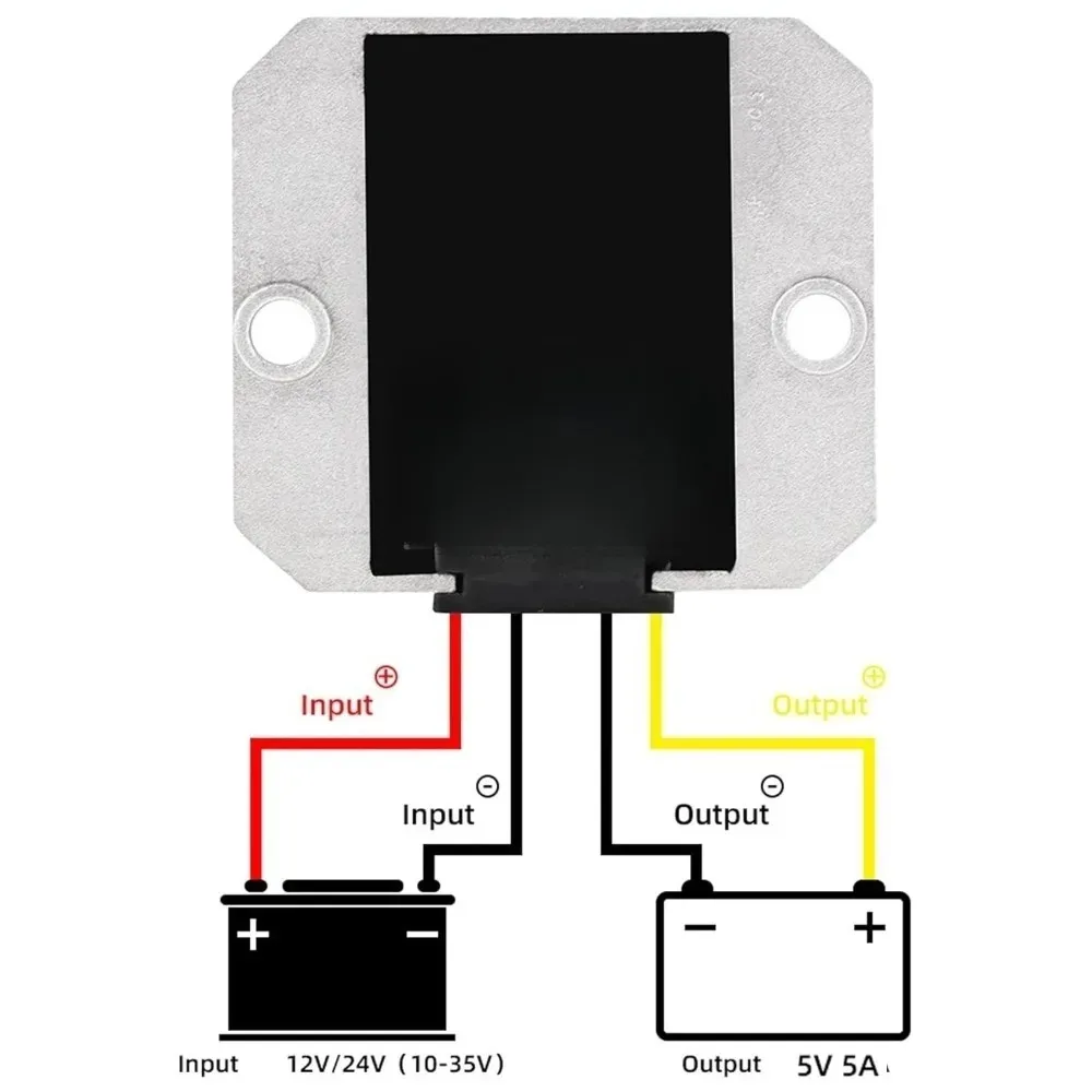 DC/DC 12V 24V Step Down to 5V Converter 12V 24V to 6V Regulator Power Supply Module Buck Transformer for Golf Cart Forklifts Car 6