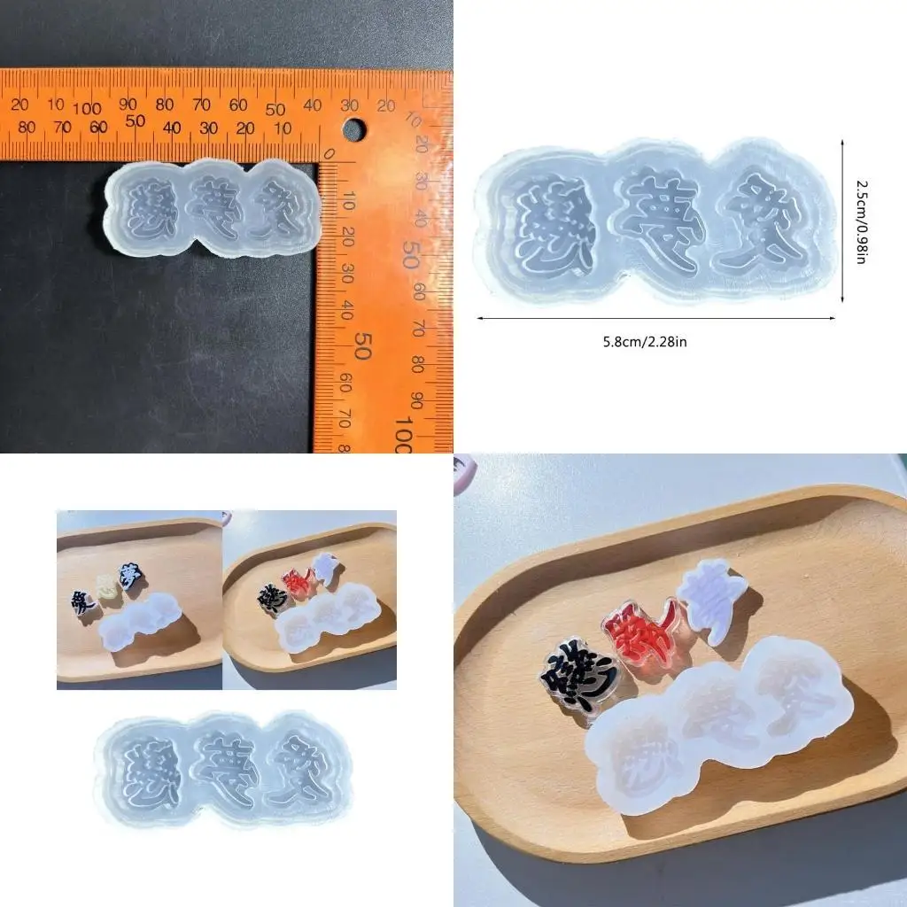 91AF Clear Cartoon Silicone Molds Resin Casting Shaker Mold Resin Epoxy Molds for DIY Crafts Pendant Jewelry Making