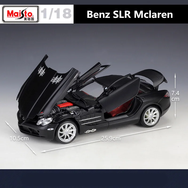 1:18 Mercedes-Benz SLR McLaren Alloy Car Model Diecasts Metal Toy Sports Car Model Simulation Collection Gifts