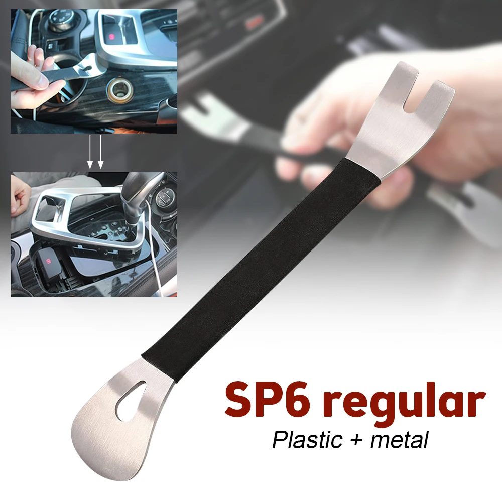 1Pcs Car Trim Removal Tool Stainless Steel Durable Two-end Trim Removal Level Pry Tool Door Panel Audio Terminal Fastener Driver