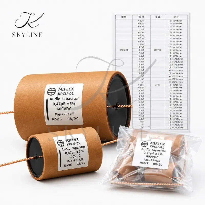 KPCU-01 KPCU-03 MIFLEX Copper Foil Oil Immersed Paper Tube Capacitor 250V 600V European Made Imported