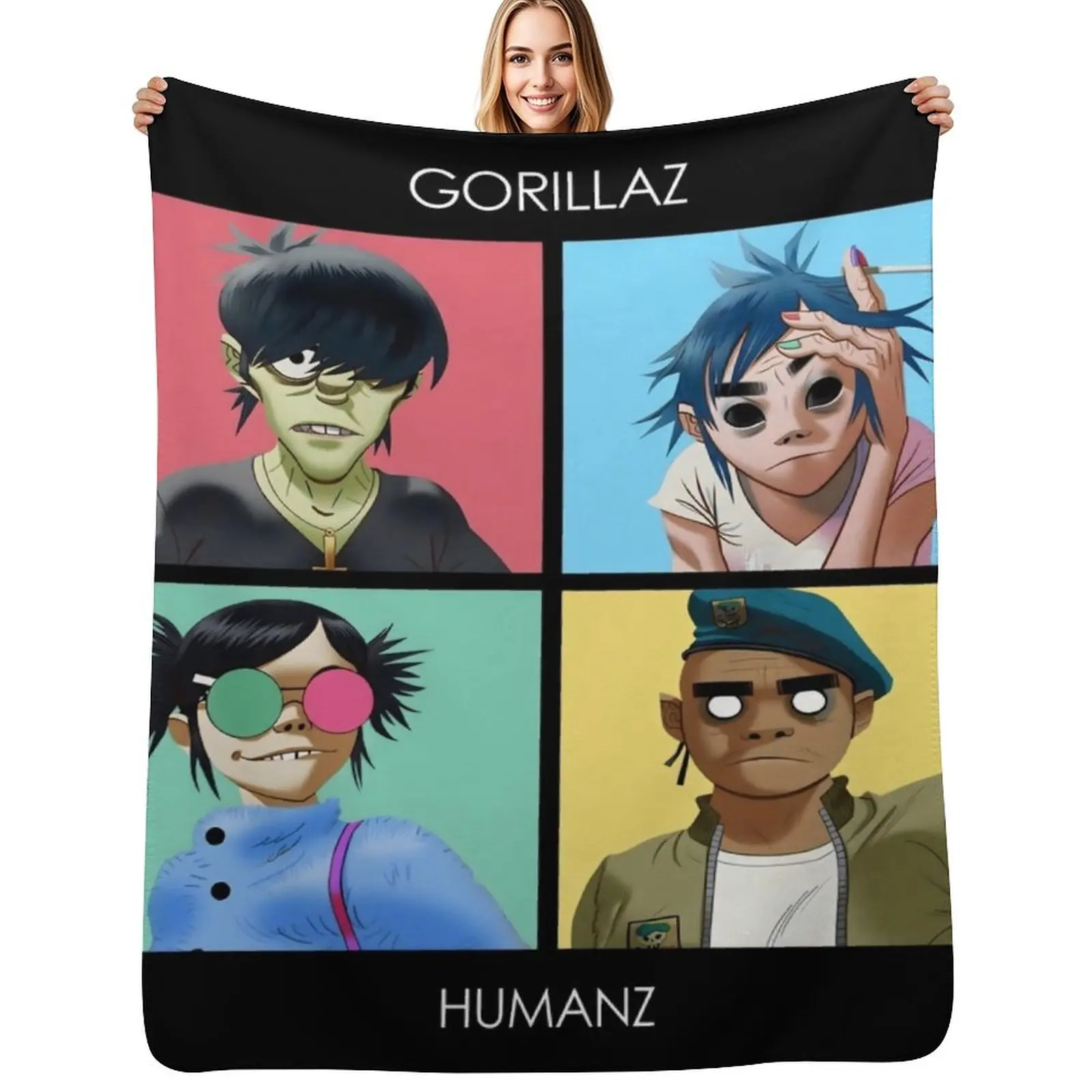 

3.Copy of the legend of my family gorillaz ,gorillaz gorillaz gorillaz Throw Blanket wednesday Polar Vintage Flannel Blanket