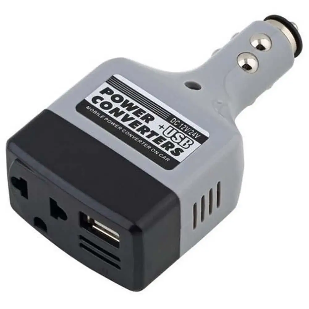 Phone Vehicle Converters DC 12V To AC Mobile with USB 220V Auto Charger Car Power Converter Adapter