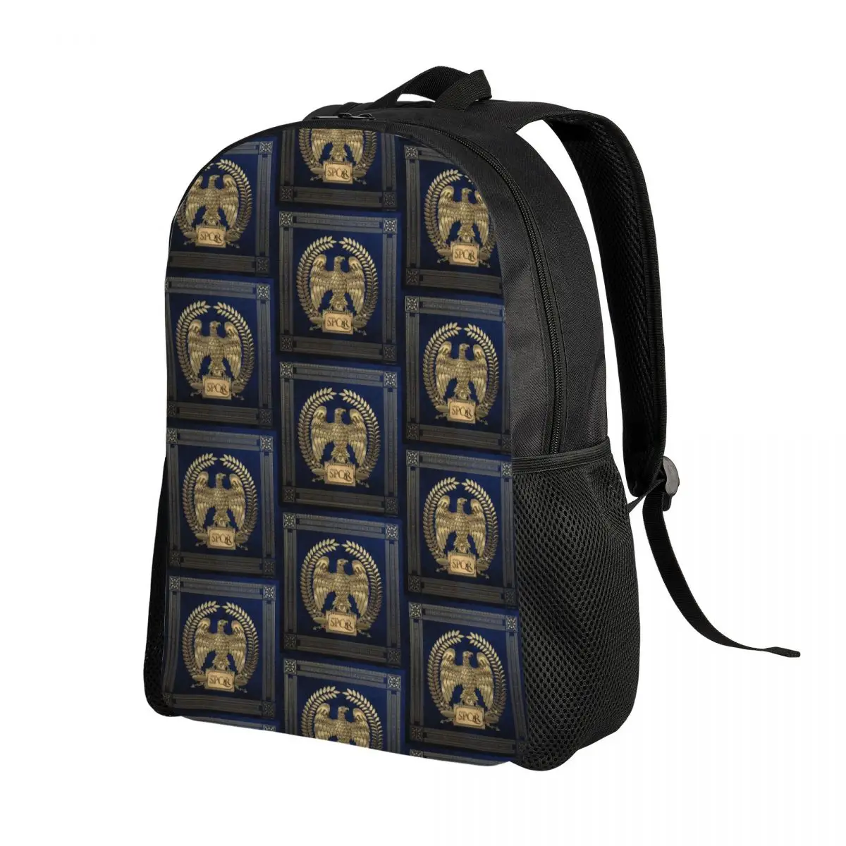 Roman Empire Gold Imperial Eagle Backpack for Men Women Waterproof School College Rome SPQR Bag Print Bookbag