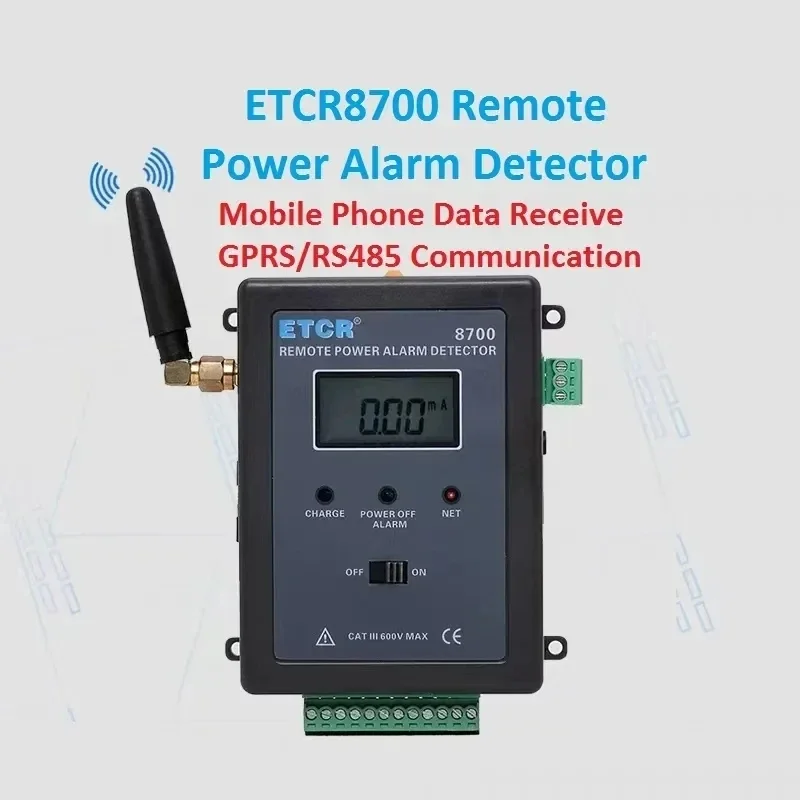 Failure/Leakage Current Remote Online Tester Alarm Monitor GPRS Wireless RS485 Communication Modes AC 60.00A ETCR8700