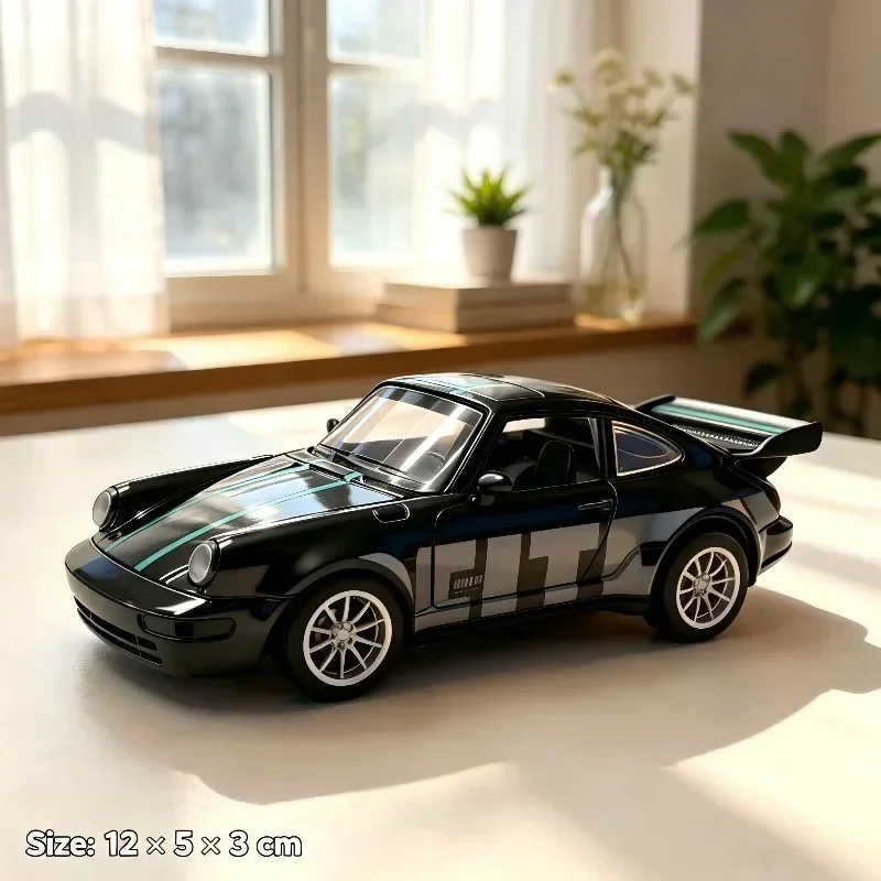 New Arrival Retro Racing Diecast Car Model, Pull Back Toy, Openable Doors, Classic Race Livery, Tabletop Display Ornament, Gift