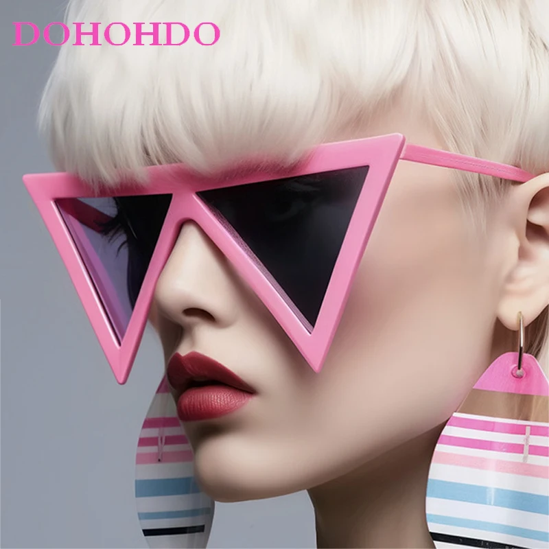 Vintage Special Shaped Sunglass Women Men Fashion Brand Design Personality Exaggerate Hip Hop Sun Glasses Travel Shades UV400