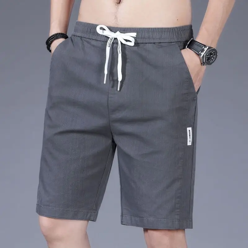 New Fashion Five Point Shorts for Men\'s Summer Thin Casual Loose Sweatpants Beach Trousers Many Pockets Sports Pants