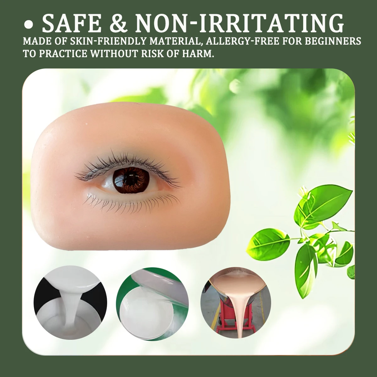 3D hoch realistische falsche Wimpern Schaufensterpuppe flacher Puppenkopf koreanisches Make-up-Übungswerkzeug für Wimpernkünstler Wimperntransplantationstraining