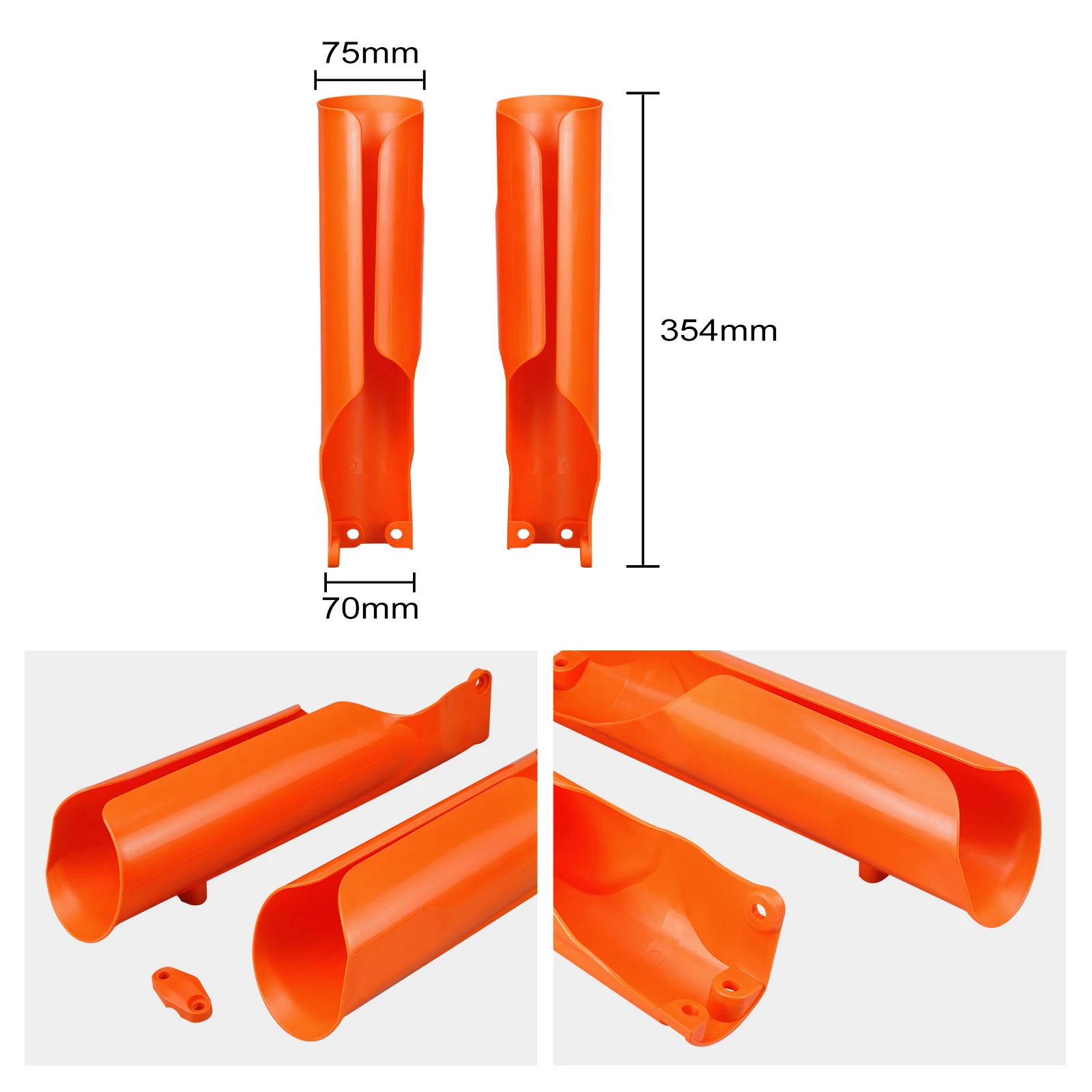 2024 ل KTM EXC 300 EXC 250 EXC 150 EXC-F 500 EXC-F 450 350 250 EXCF دراجة نارية الجبهة السفلى شوكة غطاء حماية عدة #3