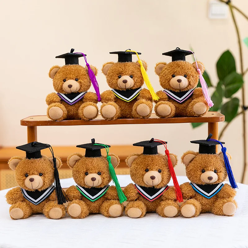 

Graduation Teddy Bear Plush Toy Pendant With Graduation Cap Academic Stole Ceremony Commemorative Souvenir Bag Decor Gift