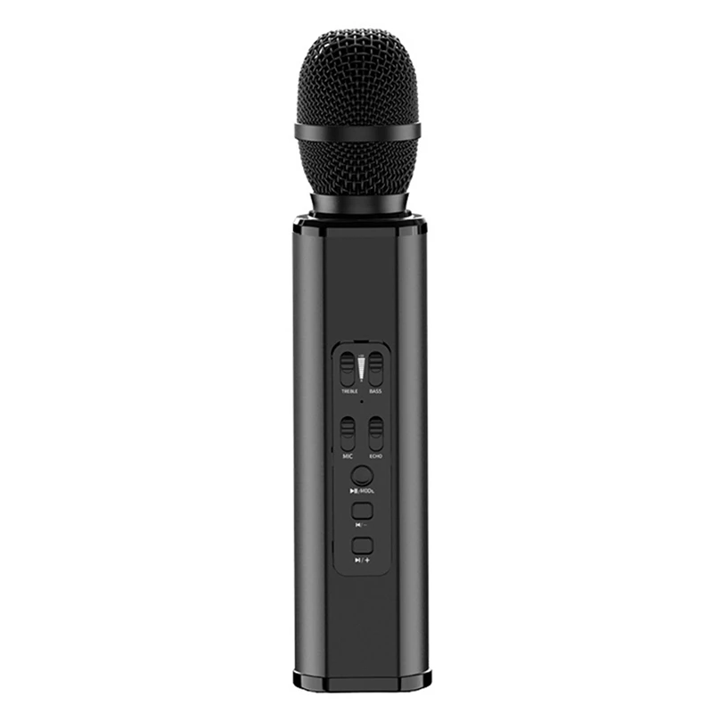 K6 Wireless Bluetooth Microphone Karaoke Mic Handheld Condenser Microphone Dual Speaker Portable Singing Speaker