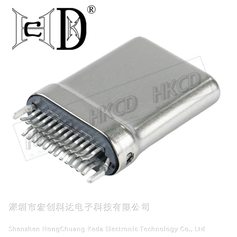 10PCS USB3.1 Type-C Male 24P USB-C Stretch Seamless Without PCB Board CLAMP 0.8 TYPE-C PLUG