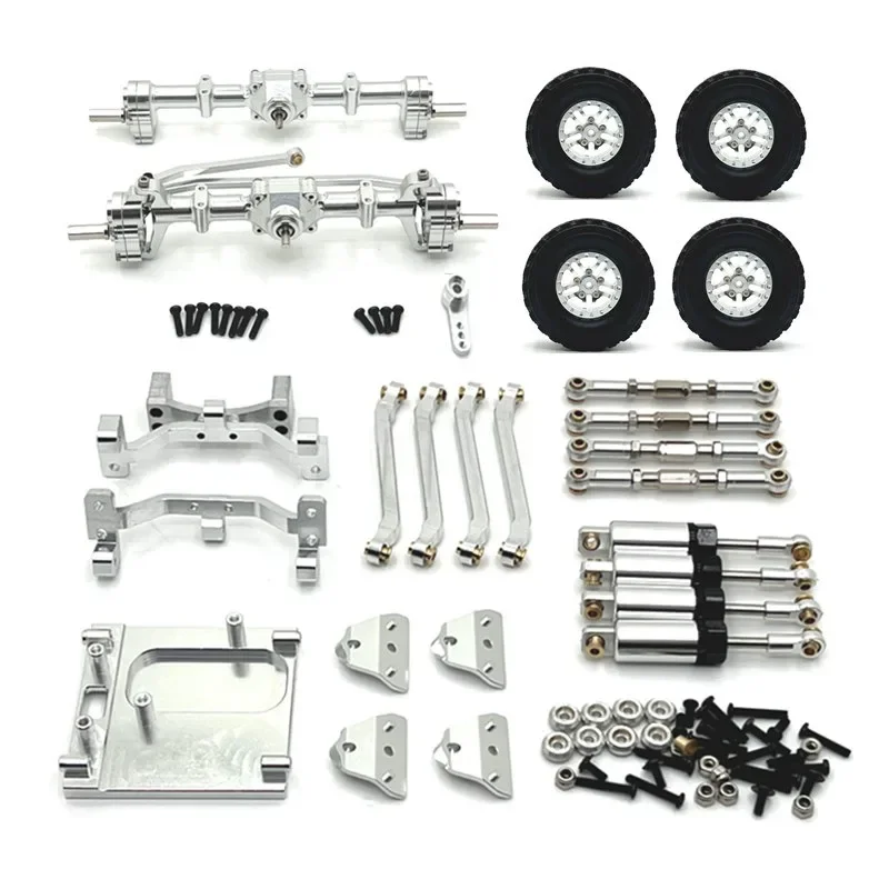 1:12 Schaal Voor-En Achteras Set Drijfstang Upgrade Deel Schoksteun Voor Mn 99S Model Truck Rc Auto Diy Accessoires Vrachtwagens