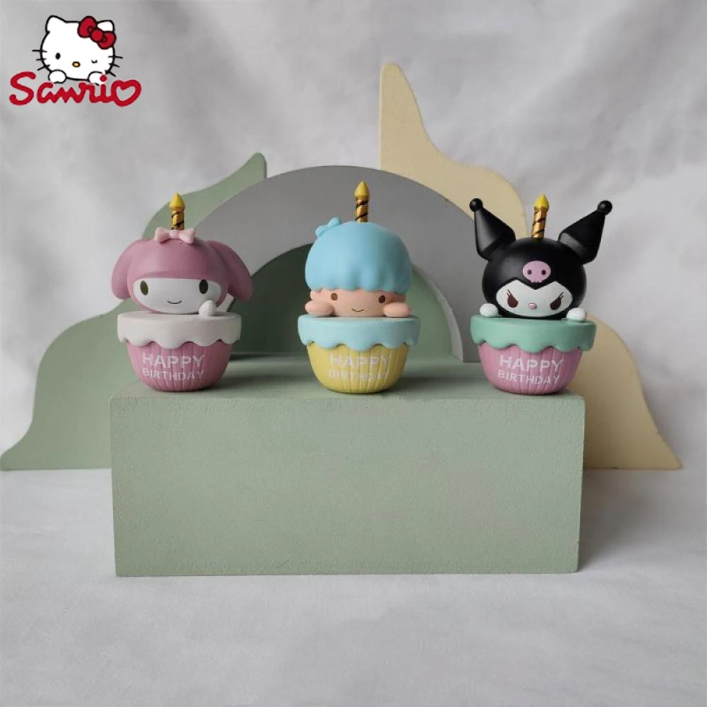 Sanrio Melody 7Cm Cinnamoroll dekoracje do świętowania Ornament Kuromi Anime rysunek Cartoon śliczne zabawki prezent na boże narodzenie prezent urodzinowy