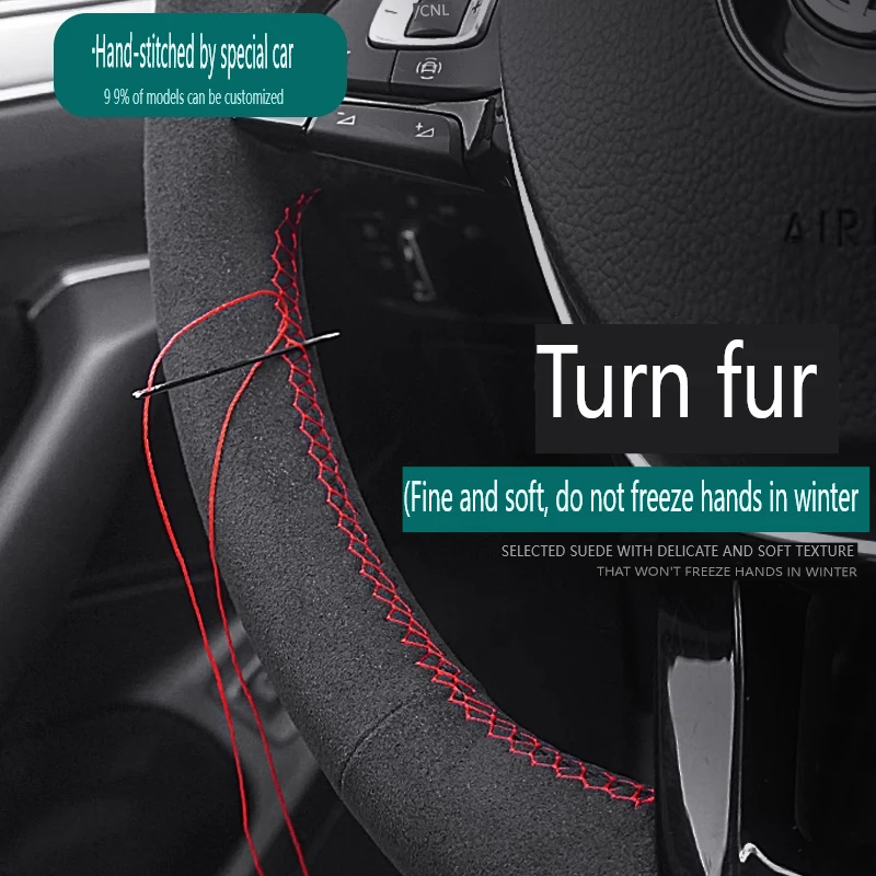 Car Steering Wheel Cover Suede for BMW M3 M4 M Sport F30 F31 F34 F10 F11 F07 X1 X2 X3 F25 F32 F33 F36 F48 F39 Car Interior - view 4