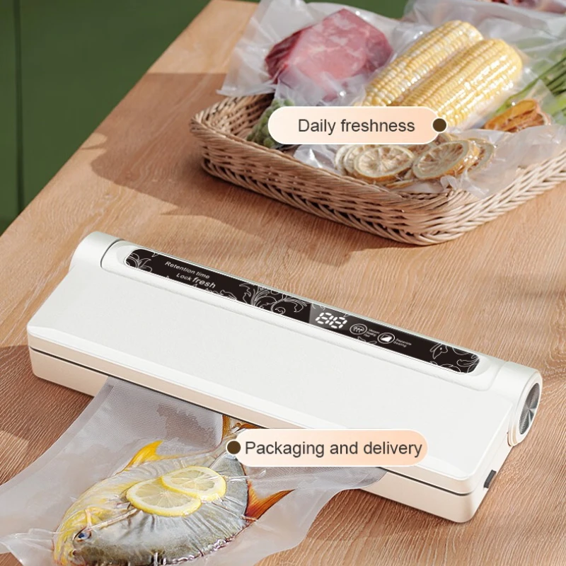Xiaomi youpin máquina seladora a vácuo de alimentos, operação inteligente com um clique com 20 sacos, forte potência de sucção para armazenamento de alimentos, novo