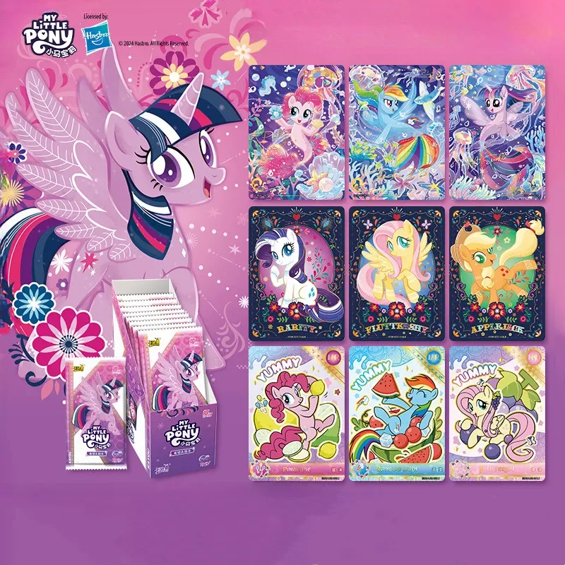 

Hasbro Kayou My Little Pony, оригинальные периферийные карты в стиле аниме Huiyue 6, милые кавайные игрушки для девочек, коллекция подарков на Рождество и день рождения