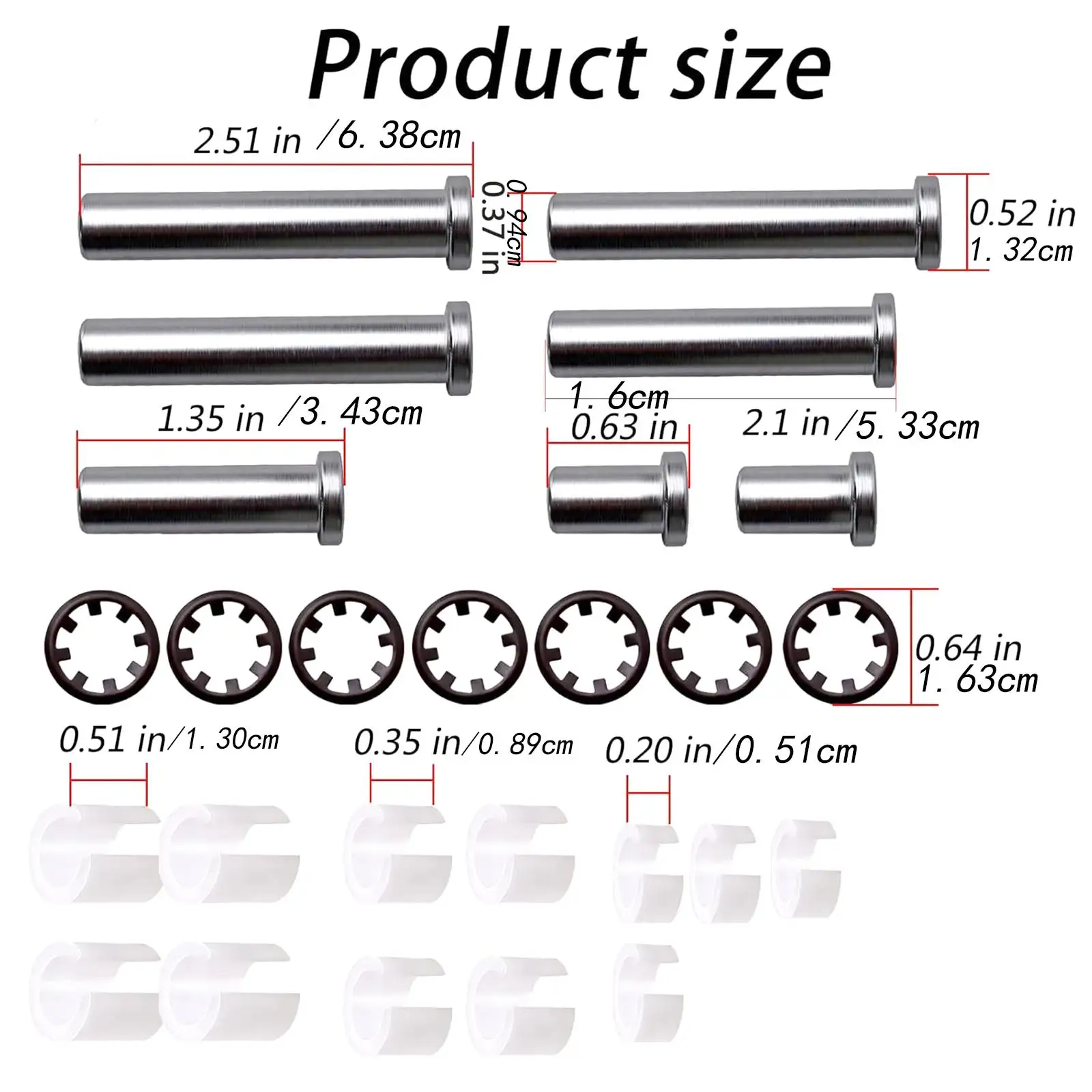 

Awning Arm Repair Pin Kit Bushings Retainers Hardware Wear Resistant 7 Retainers Accessories for 431847 436366 431840