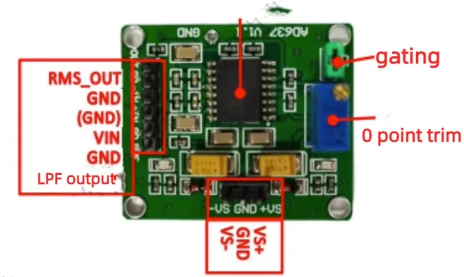 

AD637 Module Precision AC True RMS/peak Detection Built-in LPF Official Line Quick Response