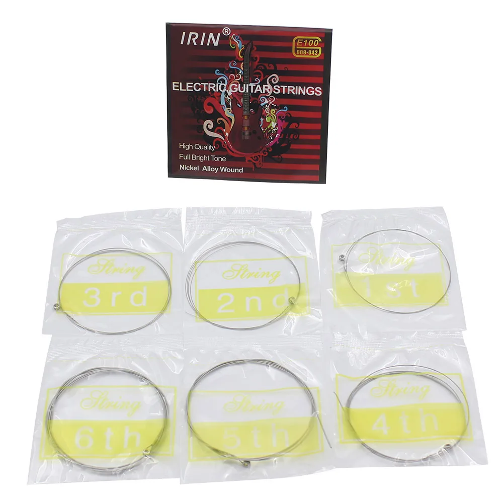 IRIN Electric Guitar Strings Play Real Heavy Metal Rock E100 E101 E102 E103 E104 E105 Nickel Wound String Guitar Parts Accessory