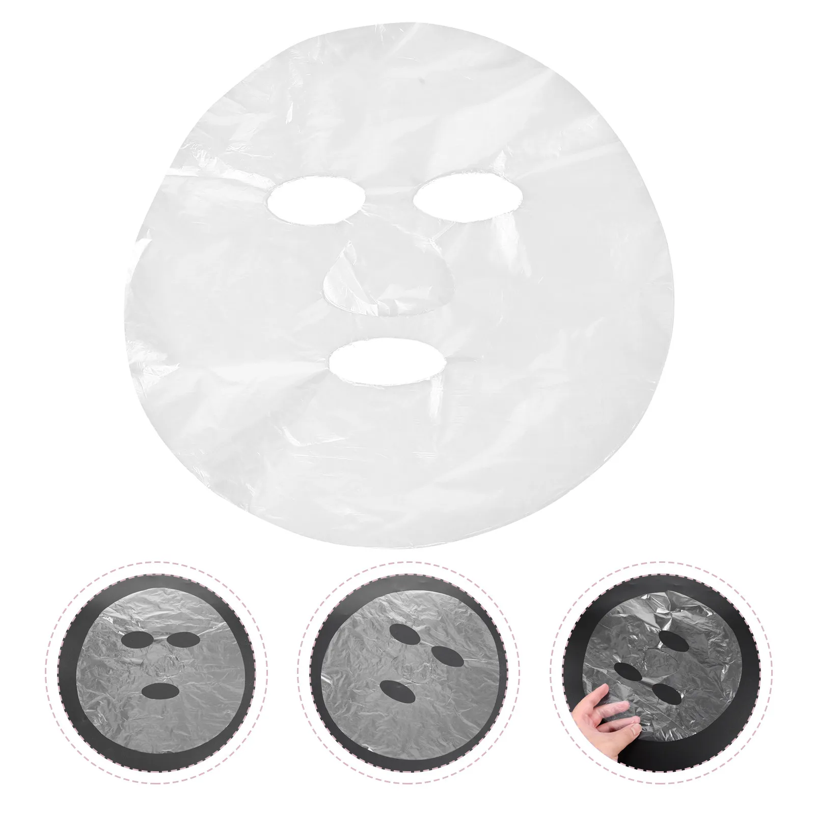 

200Pcs Disposable Facial Mask Stickers Large Size Plastic Face Mask Patch for Skin Care Beauty Salons Healthy Sanitary