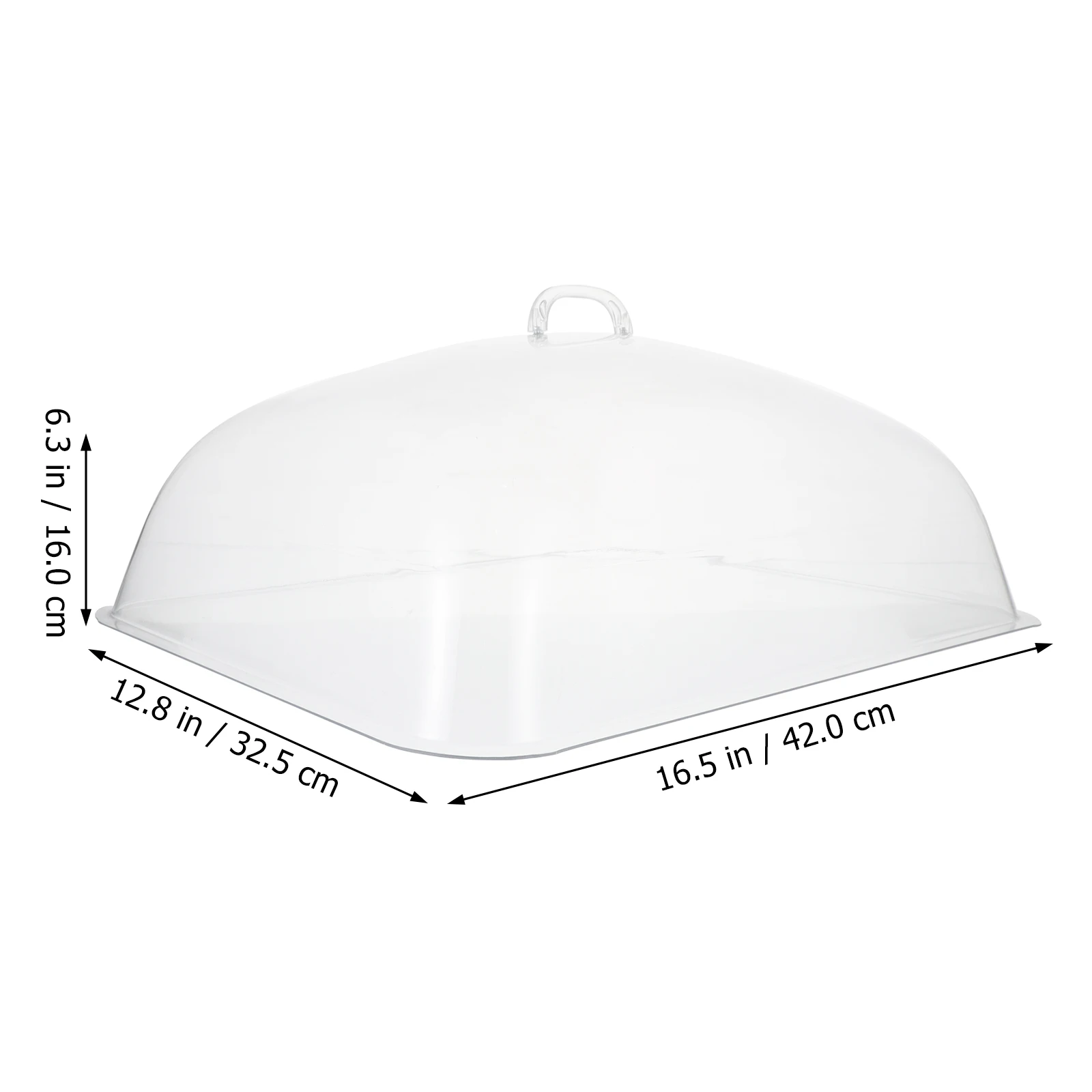 

1pc Bread Cover Cake Cloche Food Cover Plastic Food Dome Sturdy Clear Container Rectangular Pastry Dessert Protective Household