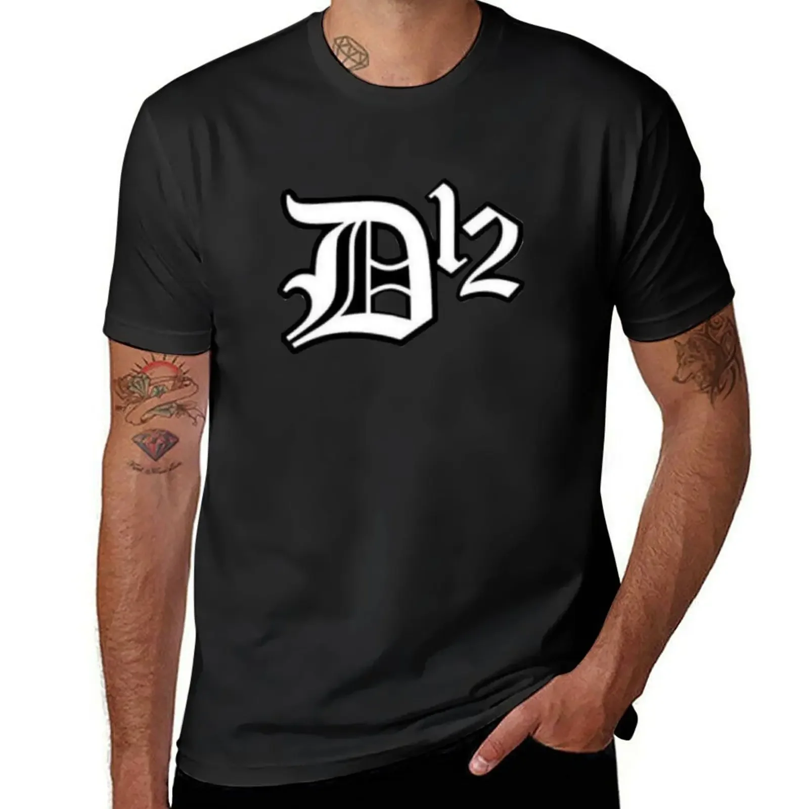 

D12 logo T-Shirt quick-drying animal prinfor boys Men's clothing