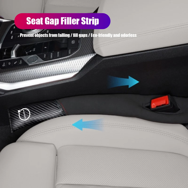 

2Pcs Carbon Fiber Car Interior Seat Gap Plug Filler Pad For Volvo XC90 V90 V60 XC60 V40 S80 S60 S90 C40 XC40 V70 XC70 C30 C70 EX