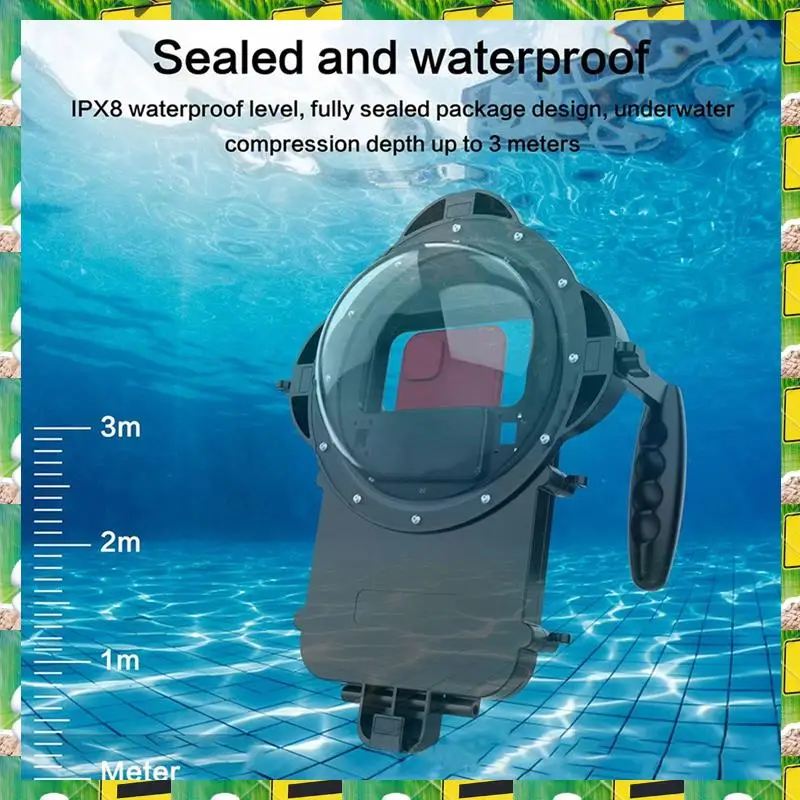 Handheld Diving Housing Case For Dome 4.5-7.0 Inch Phone Universal Smartphone HD Light Transmission Filter Waterproof Durable